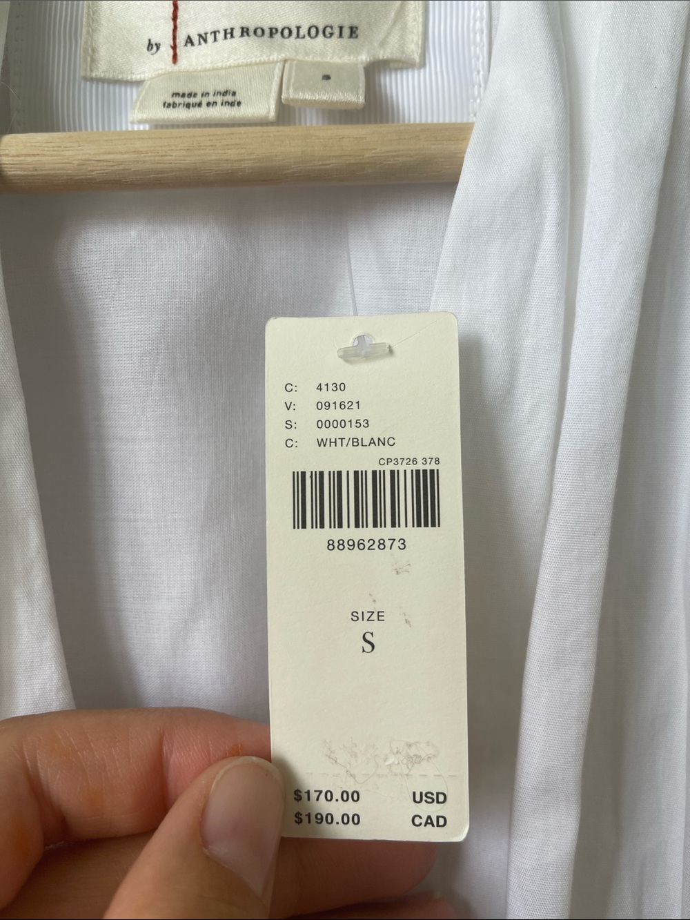 Anthropologie White Sleeveless Zip-Front Smocked-Waist Midi Dress - Picture 9 of 9